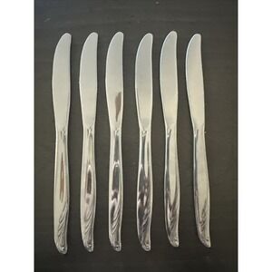 Wm Rogers Bermuda Dinner Knives 7.75"‎ Stainless Lot of 6